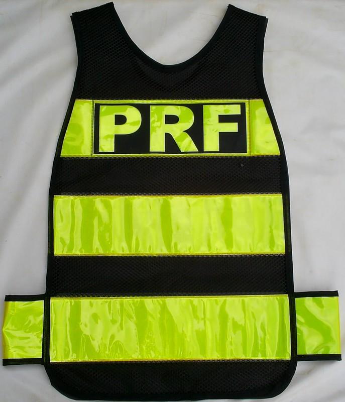 alt="imagem de Coletes Refletivos da Policia Rodoviaria Federal"