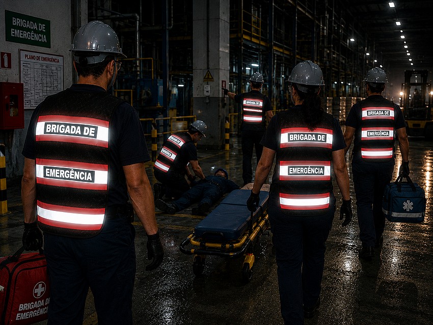 Colete Refletivo Viraplast Brigada de Emergência