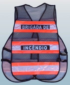 Colete Refletivo Brigada de Incêndio - Detalhe Costas