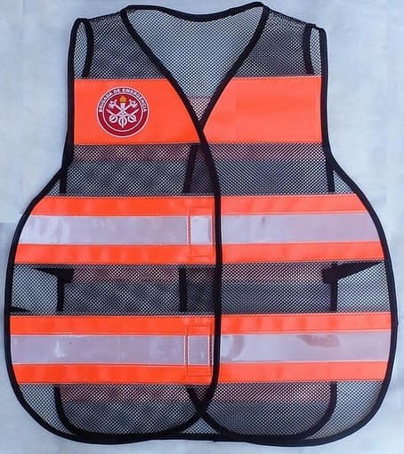 Colete Refletivo tipo Blusão Brigada de Emergência | Viraplast  Vista Frontal