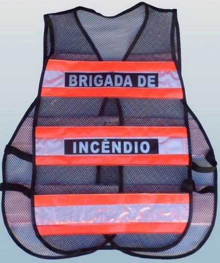 Colete Refletivo Brigada de Incêndio - Viraplast  Detalhe Costas