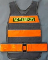 Colete Refletivo Viraplast tipo Manta Vermelha para Bombeiros