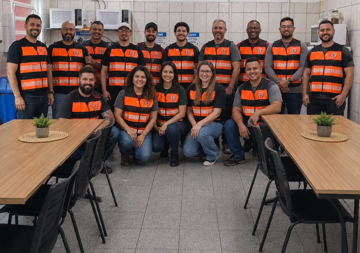 Colete de identificação Viraplast para brigada de incendio