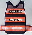 alt="colete tipo manta cor laranja"