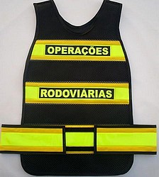 colete Refletivo tipo Manta amarela-fluorescente