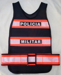 colete Refletivo tipo Manta Laranja da PM