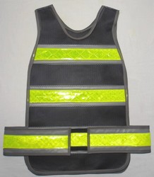 Colete Refletivo tipo Manta cor cinza com refletivos amarelos